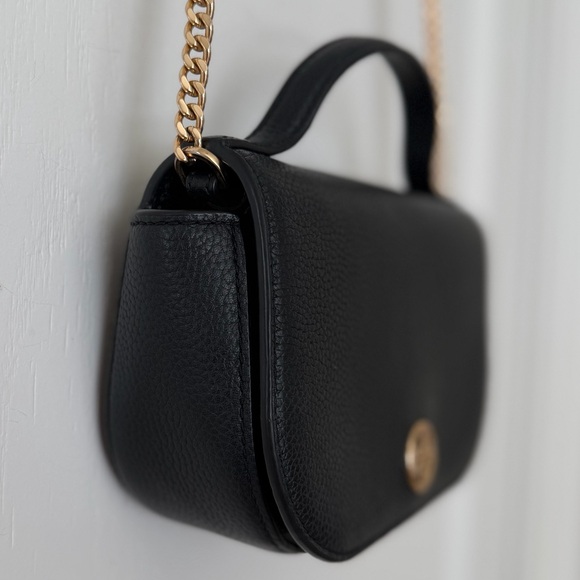 Tory Burch Limited Edition Top Handle Mini Bag Black Gold Crossbody - Picture 5 of 15